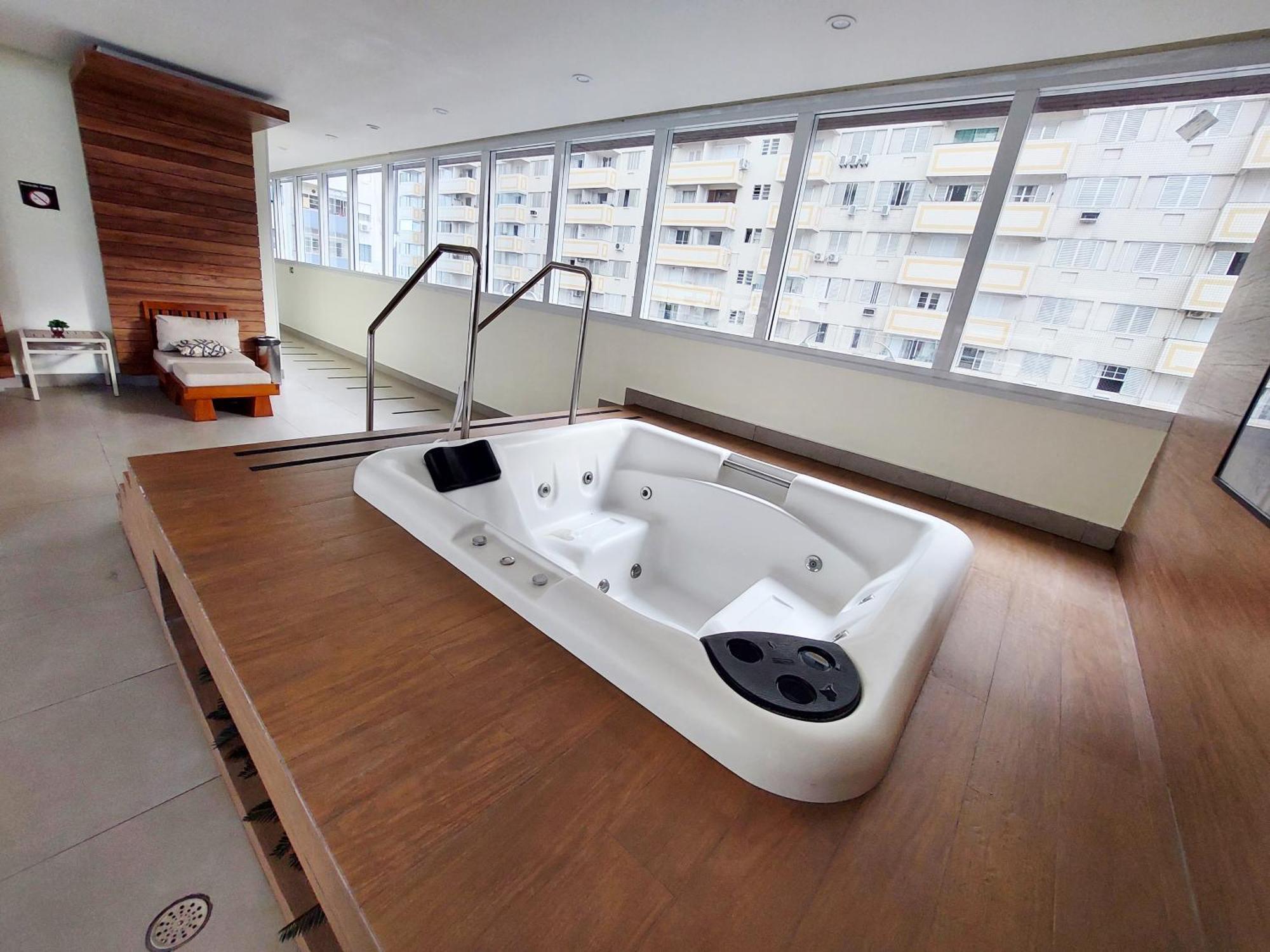 Book Santos - Condominio Unlimited - Apartamento Com Vista Mar E Apartamento Com Vista Piscina Eksteriør billede