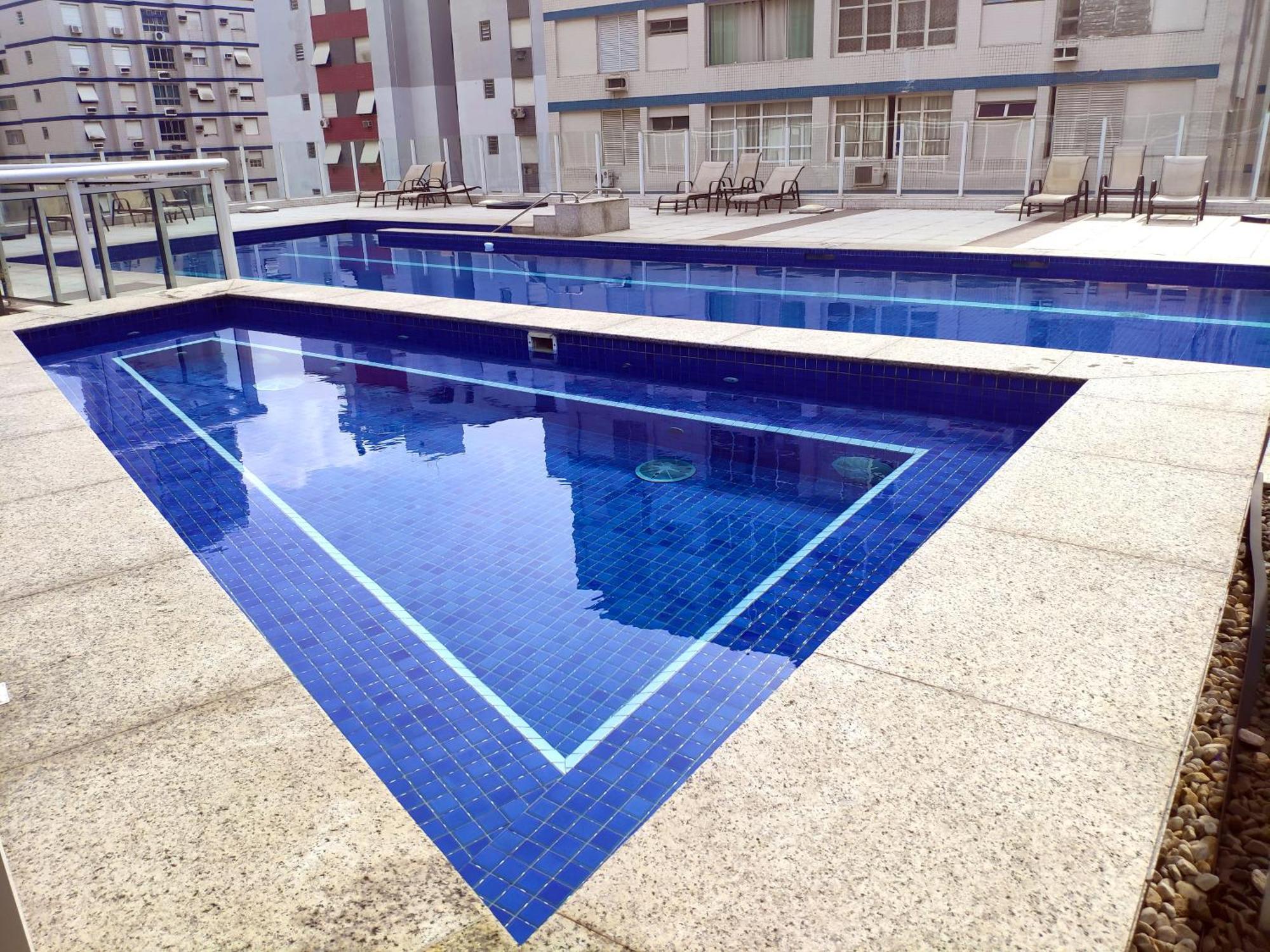 Book Santos - Condominio Unlimited - Apartamento Com Vista Mar E Apartamento Com Vista Piscina Eksteriør billede